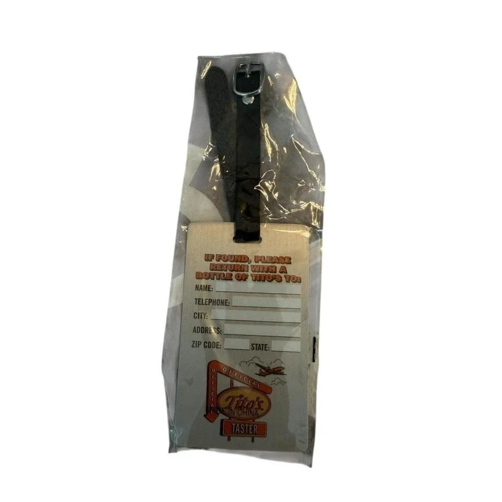 Titos Vodka Metal Luggage Tag Sealed NEW 2023 Promo